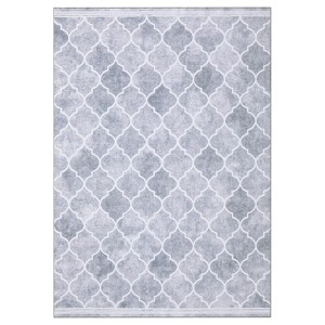 Area Rug Washable Non Slip Backing Boho Trellis Rug Low Pile Distressed Floor Carpet Retro Accent Rug for Living Room Bedroom - 1 of 4