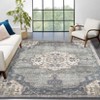 Washable Rug Vintage Oriental Distressed Rug Non Slip Non Shedding Rug Retro Medallion Foladable Rugs Low Pile Carpet for Bedroom Living Room Nursery - 3 of 4