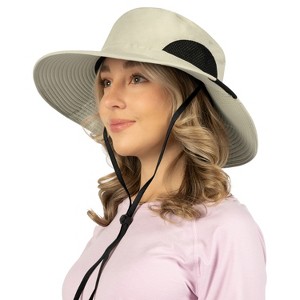 SUN CUBE Wide Brim Sun Hat Adults, Fishing Hats Sun UV Protection, Hiking Bucket Hat Safari Beach Boonie, UPF 50+ - 1 of 4