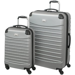 Geoffrey Beene Hardside 2 Pc Luggage Set, Silver - 1 of 4