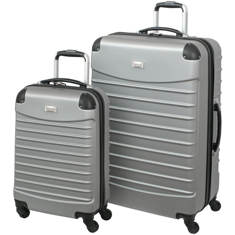Geoffrey Beene Hardside 2 Pc Luggage Set, Silver, 1 of 7