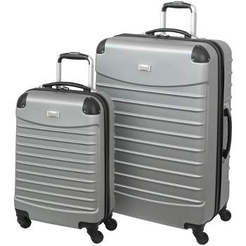 Geoffrey Beene Hardside 2 Pc Luggage Set, Silver