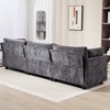 111.42*32.28in 3-Seater Chenille Deep Sofa,Conforms to body curves,Cloud-soft sitting,with ultra-soft cushions&Side Pocket - 4 of 4