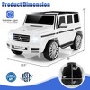 Costway Licensed Mercedes-Benz G500 Kids Ride-on Car 12V Battery Powered Ride-on Truck Painted Black/White - 3 of 4