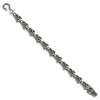 Black Bow Jewelry Men's 11mm Stainless Steel Antiqued Dragon Link Bracelet, 8.25 Inch - 2 of 4