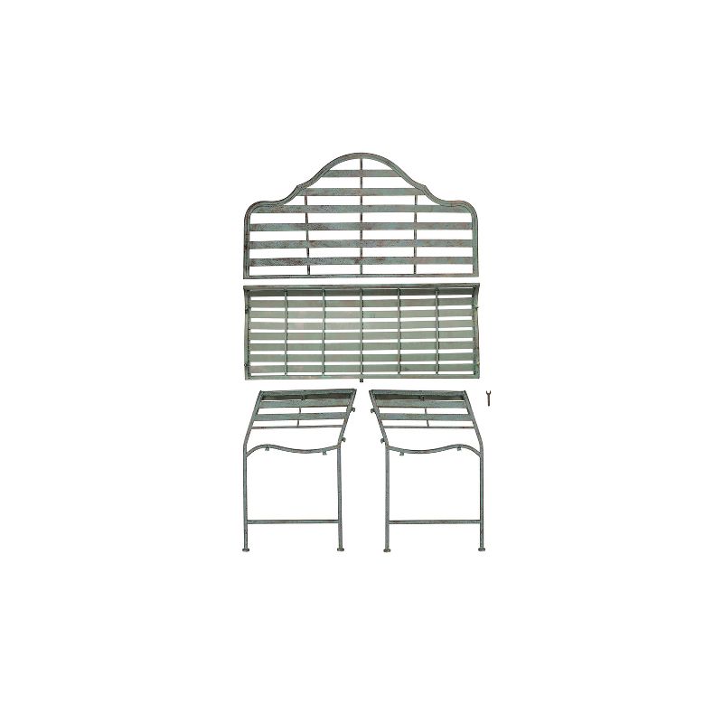 Evergreen Chippendale Style Outdoor Safe Metal Bench, 2 of 6