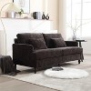 VASIP Mid-century Modern Chenille Loveseat, Brown Wooden Feet Upholstered Sofa for Living Room and Bedroom(Beige) - 2 of 4