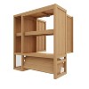 GDFStudio Cissie Bamboo Wall Mounted Storage Cabinets with Towel Bar and Open Shelf - 4 of 4