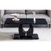 Modern minimalist black MDF pattern sticker pattern MDF rectangular coffee table.MDF coffee table - 4 of 4