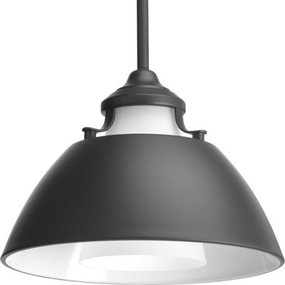 Graphite and White Glass Mini Pendant Light