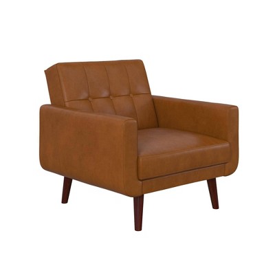 Fiore Modern Chair Faux Leather Camel Room Joy Target