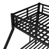 Metal Twin XL over Queen Bunk Bed for Teens and Adults Space-Saving and No Box Spring Needed Black - 4 of 4