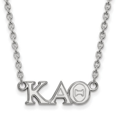 Black Bow Jewelry Sterling Silver Kappa Alpha Theta Greek Life Necklace 18 Inch