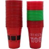 4E's Novelty 16 oz Christmas Cups for Party - 50 Pack Christmas Party Disposable Plastic Cups with Santa & Humorous Quotes Bulk & Holiday Cups - 4 of 4