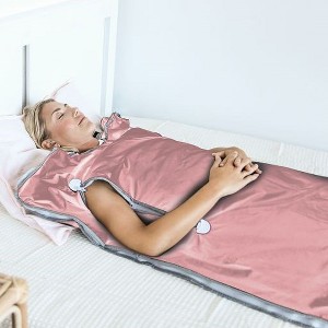 LifePro Portable Far Infrared Sauna Blanket for Home Detox - Large Pink Design for Calmness, Relaxation and Effective Detoxification - 1 of 4