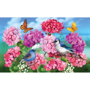 Briarwood Lane Spring Doormat 30x18 Indoor Outdoor Geraniums in Bloom For Spring Doormat - 1 of 4