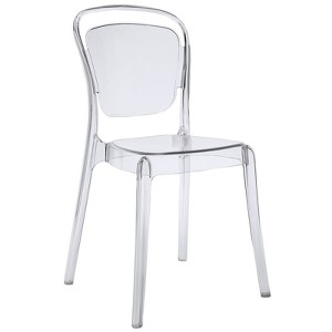 Entreat Dining Side Chair Clear - Modway: Polycarbonate, Spot/Wipe Clean, No Assembly, 330lb Capacity - 1 of 4