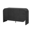 Hostack 4-Door Wood Sideboard with Curvy Edge and Adjustable Shelves for Living Room and Kitchen, Black - 4 of 4