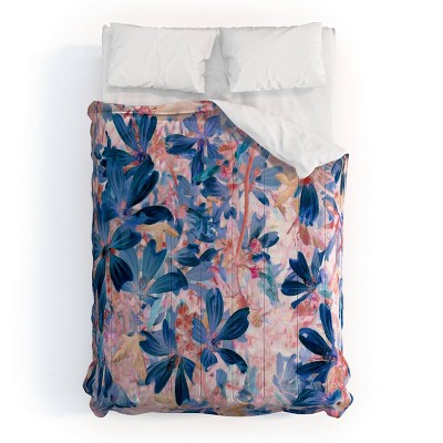 Deny Designs 3pc Full/Queen Mirimo Floralia Blue Comforter and Sham Set