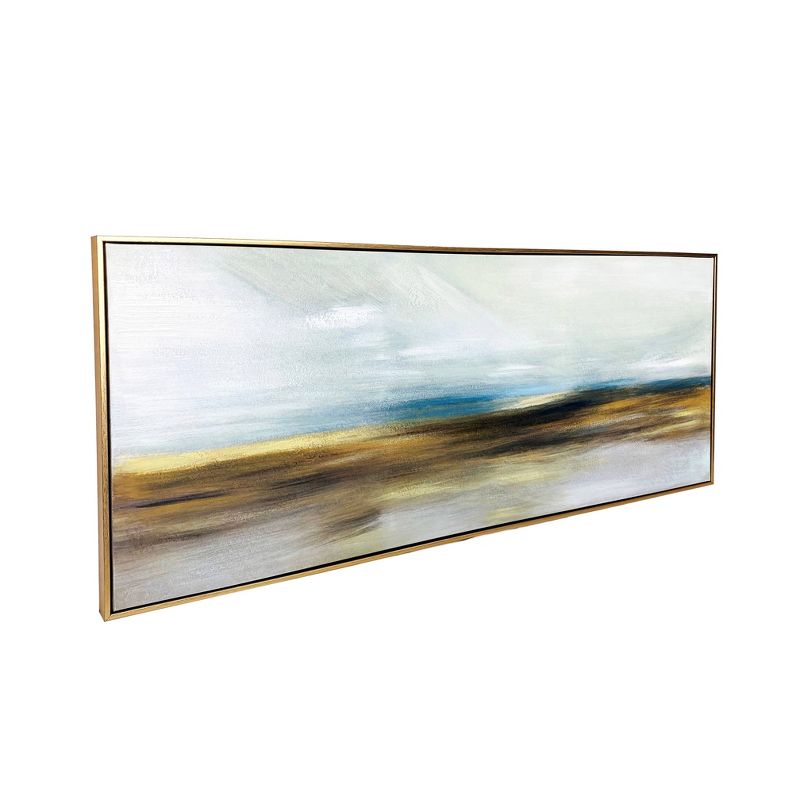 Gallery 57 19&#34;x45&#34; The Horizon Hand Painted Floating Framed Canvas Wall Art, 4 of 6
