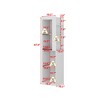 FUFU&GAGA Modern White Kitchen Cabinet: Pull - Out Shelves, Space - Saving for Small Kitchens - 3 of 4
