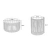 Set of 2 Rustic Coffee Table and Side Table,Acacia Wood Accent Table Set with Iron Frame,Modern Woven Rope Table Set for Living Room-Coolbibila - 3 of 4