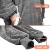 Catalonia Woman Faux Shearling Blanket Hoodie Sweatshirt, Warm Cozy Soft Wearable Blanket Pullover with Giant Pocket, Wife Women Christmas Gift - 3 of 4
