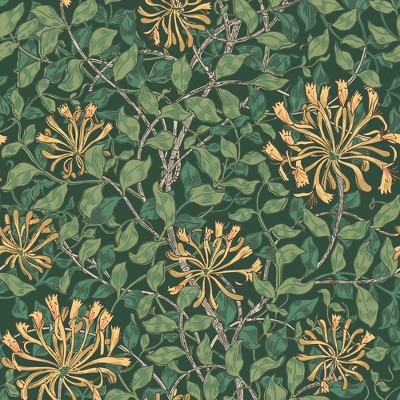 William Morris Honeysuckle Verde Wallpaper
