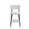 TOAOTBNBOB 360° Swivel Bar Chair with Metal Footrest, Industrial Bar Stools Set of 2, Upholstered Counter Height Barstool with Curved Backrest - 2 of 4