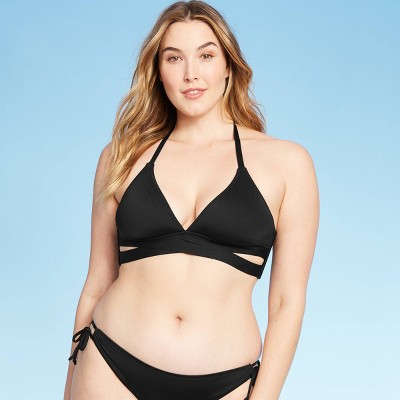 black halter neck bikini