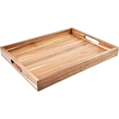Attop Decorative Serving Trays Platter for Breakfast in Bed, Lunch, Dinner, Appetizers, Patio, Ottoman, Coffee Table, BBQ