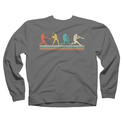 Adult Design By Humans Vintage Distressed Baseball Swing By LuckyCharm99 Sweatshirt