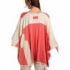 Women's Oversized High Low Contrast V-neck Top - POL L - 2 of 3