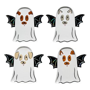 Daydream Society- Trick or Treat Street Halloween Dog Ghost Large Plates - Pack of 8 Paper Plates - 1 of 2