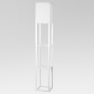 Shelf Floor Lamp White Includes Energy Efficient Light Bulb - Threshold , Size: Lamp with Energy Efficient Light Bulb