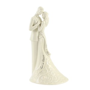 Roman 8.5 Inch Wedding Cake Topper Bride Groom Dance Figurines - 1 of 3