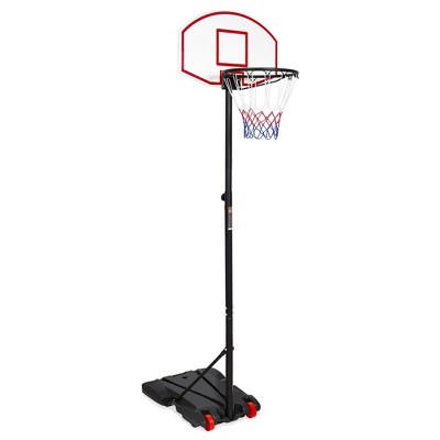 SKONYON 28" Basketball Hoop Indoor and Outdoor 5.2 ft-7 ft Height Adjustable Kids Baketball Goal