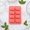 Unique Bargains Ice Tray 8-Cavity Cow Ice Mould with Lid Irregular Hand Wash Only Silicone 6.30"x4.33"x1.18" 1 Pc - 2 of 3