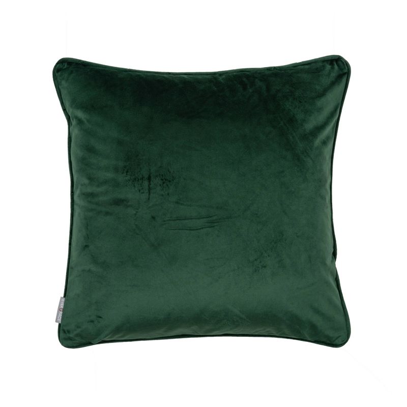 18&#34;x18&#34; Noel Embroidered Velvet Square Throw Pillow Teal Green - Evergrace, 4 of 9