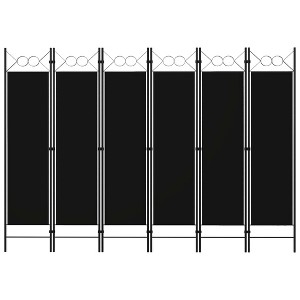 vidaXL 6-Panel Room Divider White 94.5"x70.9" - 1 of 4