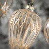 6"H  4"H and 4"H Sullivans Modern Gold and Glass Ornaments - Set of 3  Clear Christmas Ornaments - 2 of 2