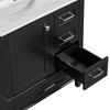 NicBex 30" Bathroom Vanity with Sink, Bathroom Cabinet Storage with 2 Spacious Drawers and 1 Large Cabinets for Bathroom, Black - 3 of 4