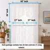 HLC.ME Butterfly Floral Lace - Sheer 3 Piece Kitchen Curtains Set, Swag Valance + 36 inch Tiers Set - 3 of 4