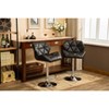 DOMETOUR Contemporary Faux Leather Bar Stools Adjustable Height Set of 2 - 4 of 4