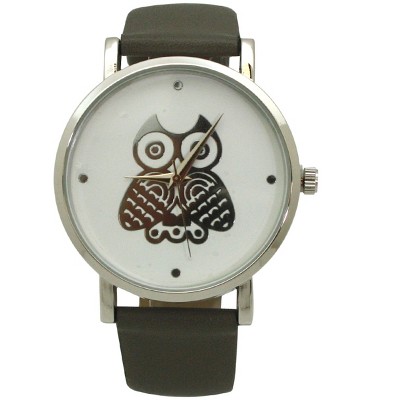 OLIVIA PRATT OWL LEATHER STRAP WATCH