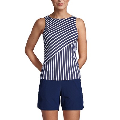 Lands' End Women's Mastectomy Chlorine Resistant Square Neck Tankini ...