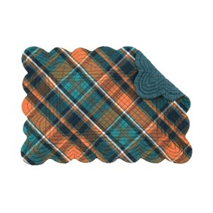 C&F Home 13'' x 19'' Troy Plaid Rectangle Cotton Reversible Placemat, Set Of 6 - 1 of 4