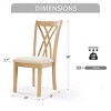 Set of 2 Modern Boucle Dining Chairs, Off-White Upholstered Seats with Rubberwood Legs, High-Density Foam, Easy Assembly-Cuddlewood - 4 of 4