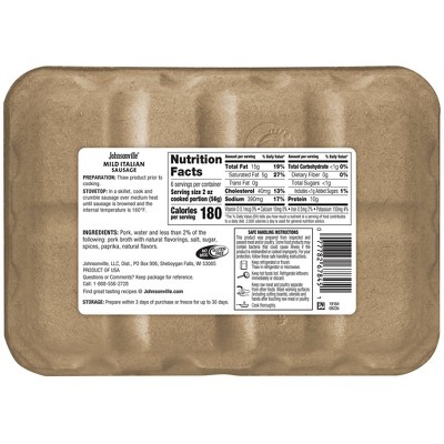 Johnsonville Mild Italian Ground Sausage - 16oz