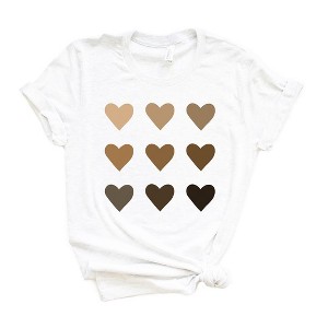 Simply Sage Market Women's Melanin Hearts Short Sleeve Graphic Tee - 1 of 3
